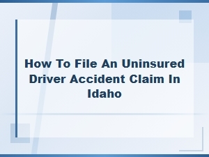 Filing an Uninsured Driver Accident Claim in Idaho