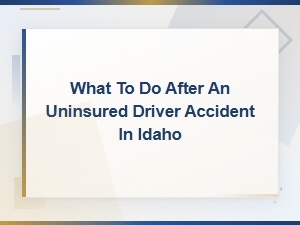 Steps After an Uninsured Driver Accident in Idaho